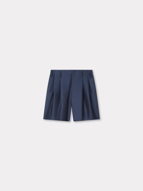 Tailored short in virgin wool and silk