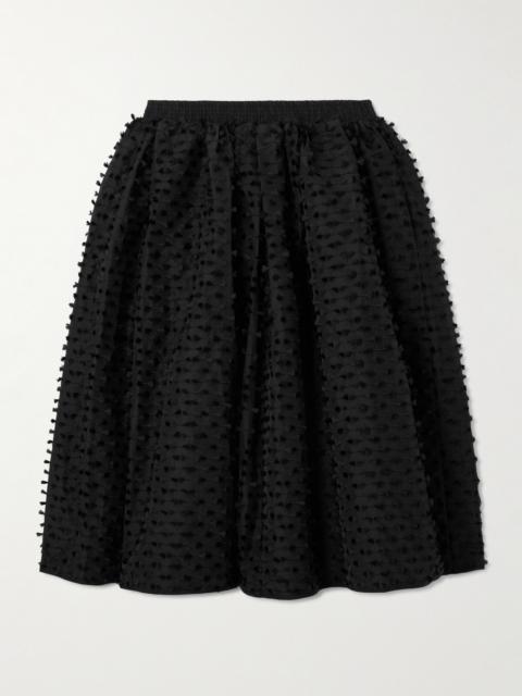 Mala Pleated Fil Coupé Shell Midi Skirt