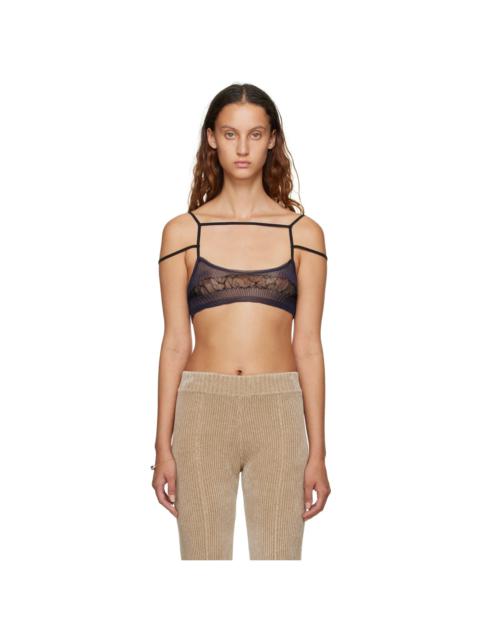 Navy Le Papier 'Le Bandeau Sognu' Bra