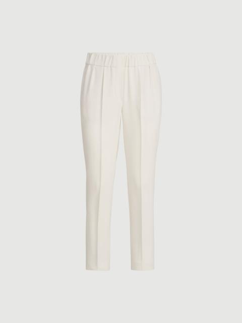 Silk and acetate crêpe cady tailored jogger trousers