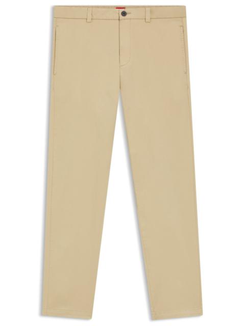 SLIM-FIT TROUSERS IN STRETCH-COTTON GABARDINE