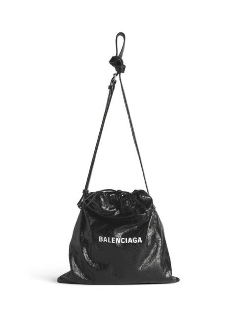 Men's Shopper Dust Bag Crossbody Pouch Medium in Black