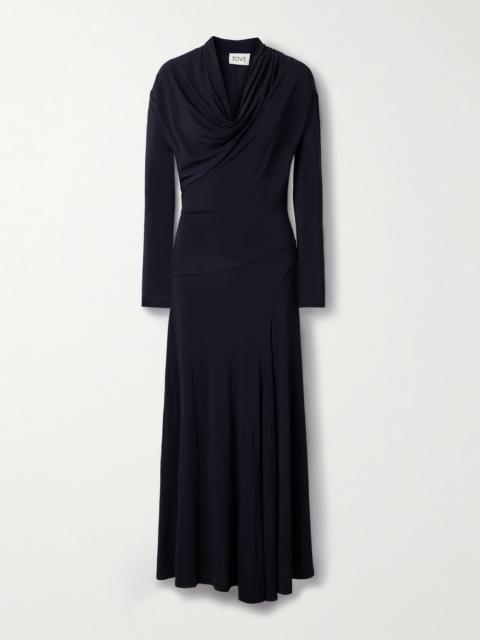 Eadan Draped Jersey Maxi Dress