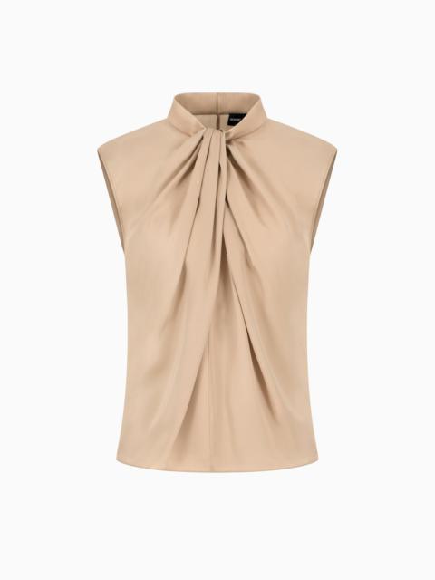 BLOUSE IN WASHED SILK DOUBLE GEORGETTE