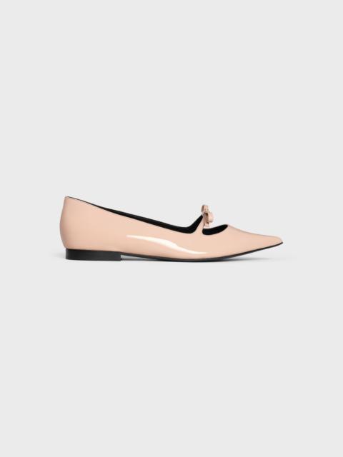 CELINE SUZY POINTY TOE BALLERINA IN PATENT CALFSKIN