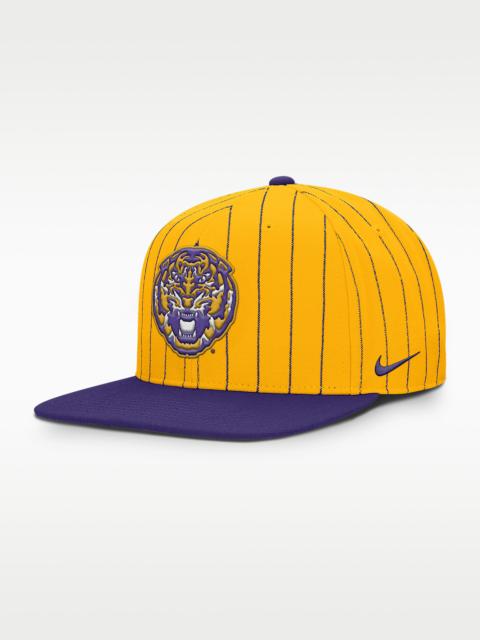 LSU Primetime Pin Stripe 2-Tone Men's Nike Dri-FIT College Adjustable Hat