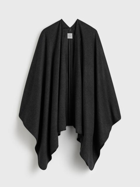 Winter flannel cape charcoal