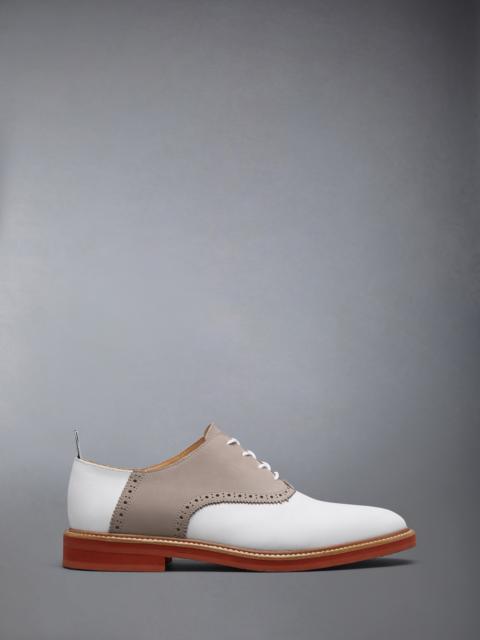 NUBUCK RUBBER SOLE SADDLE SHOE