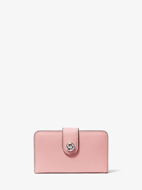 MK Pop Charm Medium Pebbled Leather Wallet