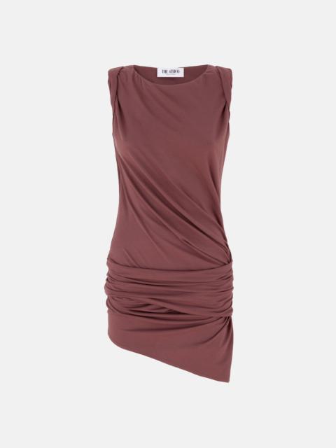 DARK MAUVE MINI DRESS