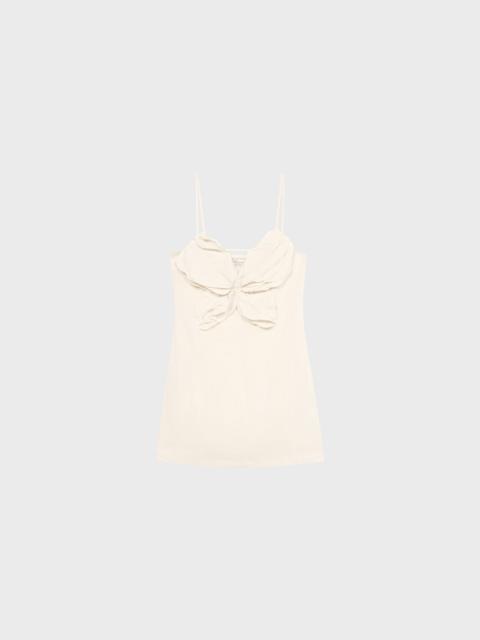 SHORT DRESS IN GABARDINE WITH BUTTERFLY