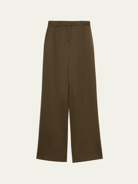Tailored Wool Wide-Leg Trousers