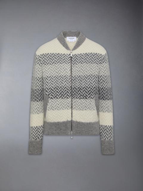 DONEGAL AND CUSHENDALE HERRINGBONE JACQUARD BOMBER JACKET