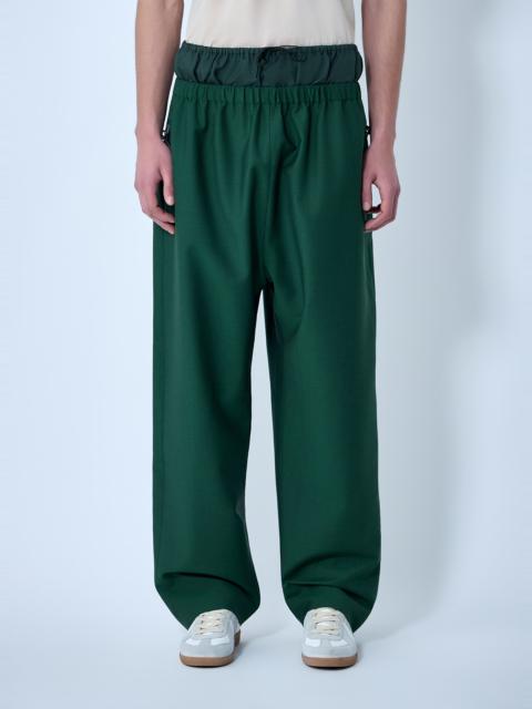 Wide-Leg Drawstring Trousers