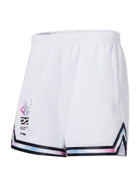 Li-Ning Jimmy Butler Logo Basketball Shorts 'White' AAPS051-2