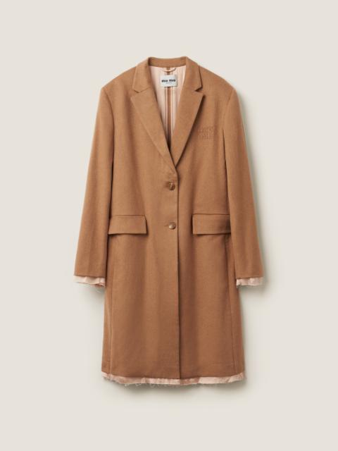 Double-breasted | jacket MiuMiu hair ジャケット camel
