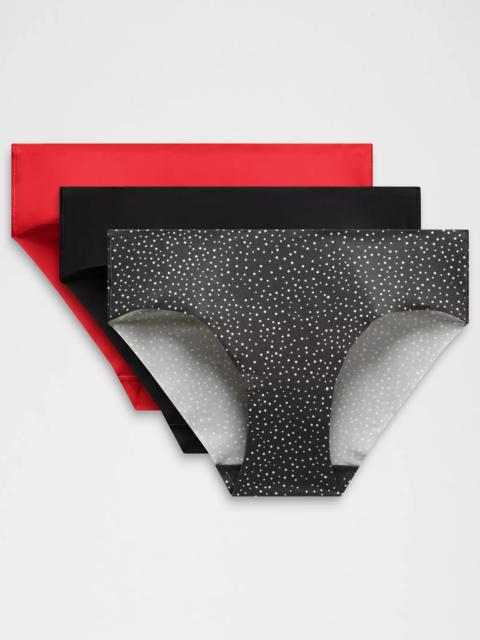 InvisiWear Mid-Rise Bikini Underwear 3 Pack *Holiday