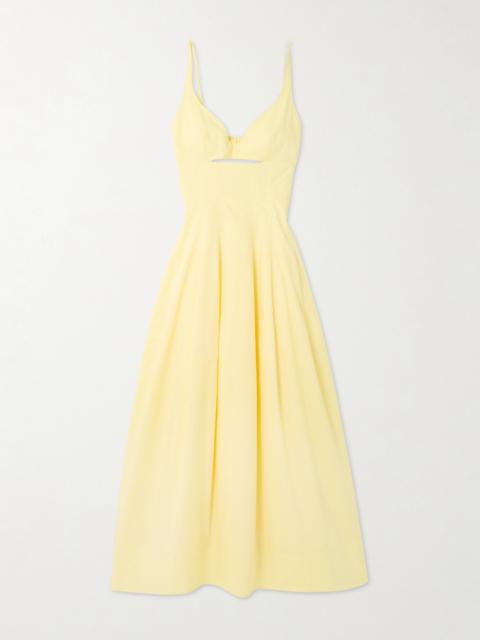 Maddy Cutout Cotton-blend Midi Dress