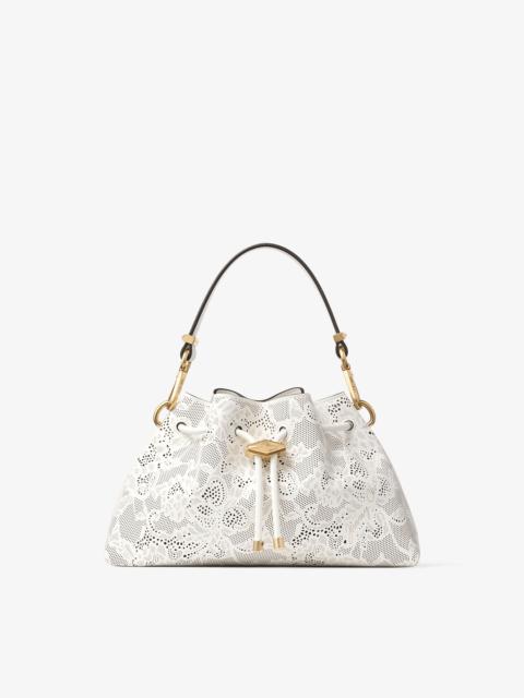 Cinch Small
Latte Perforated Lace Leather Shoulder Bag