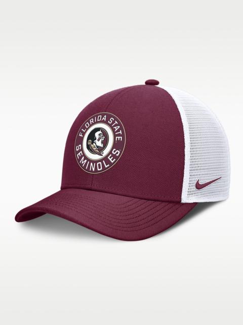 Florida State Primetime Rise Men's Nike Dri-FIT College Trucker Adjustable Hat