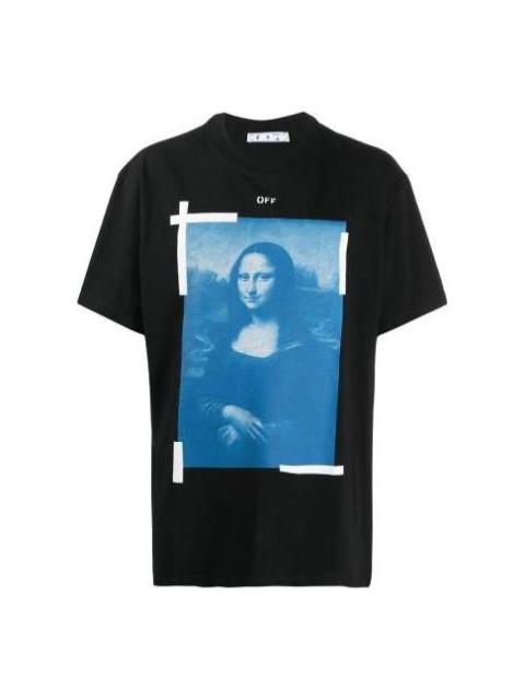 OFF-WHITE Unisex SS21 Mona Lisa Printing Black OMAA038R21JER0011001