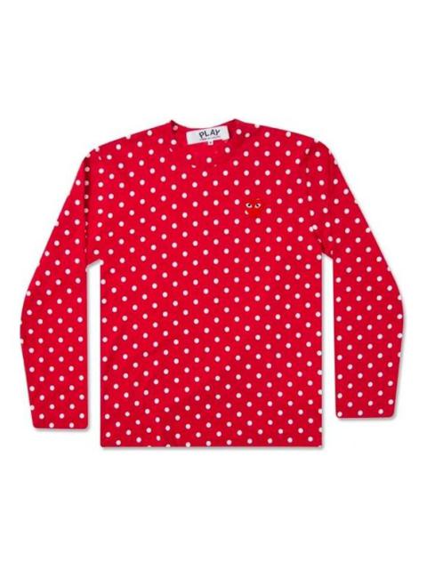 COMME des GARCONS PLAY Polka Dot Long Sleeves Tee 'Red' AZ-T166-051-3