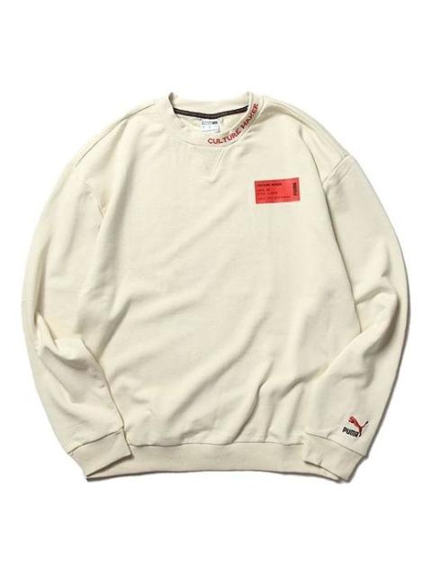 PUMA Culture Maker Crew Sweat Pullover Round Neck Creamy White 597910-68
