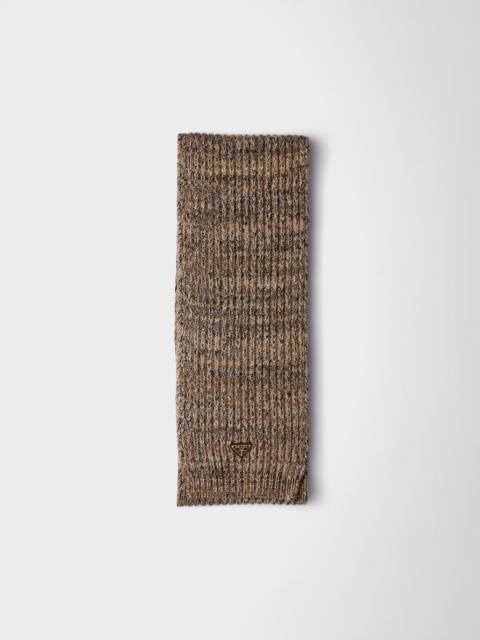 Mélange wool and cashmere scarf