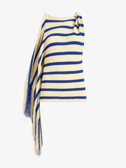 Yves Top in Stripe Fringed Knit