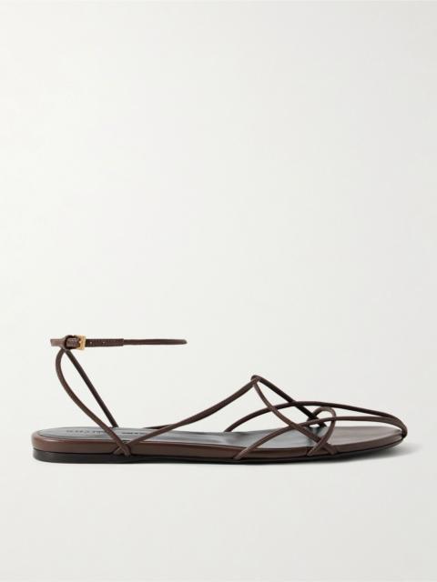 Loulou leather sandals Brown