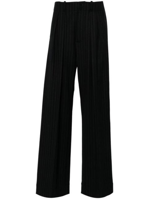 pinstriped trousers