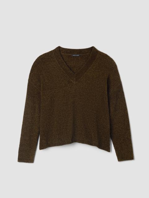 Chenille Blend V-Neck Top