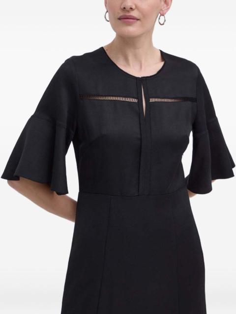 flared-sleeve dress