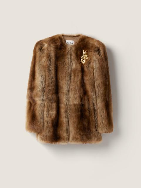 Shearling fur jacket