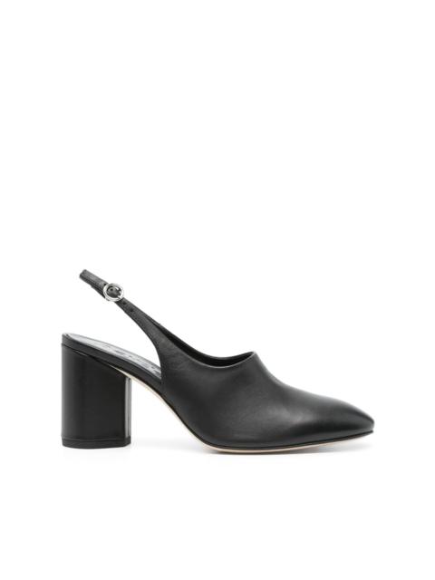 75mm leather slingback pumps