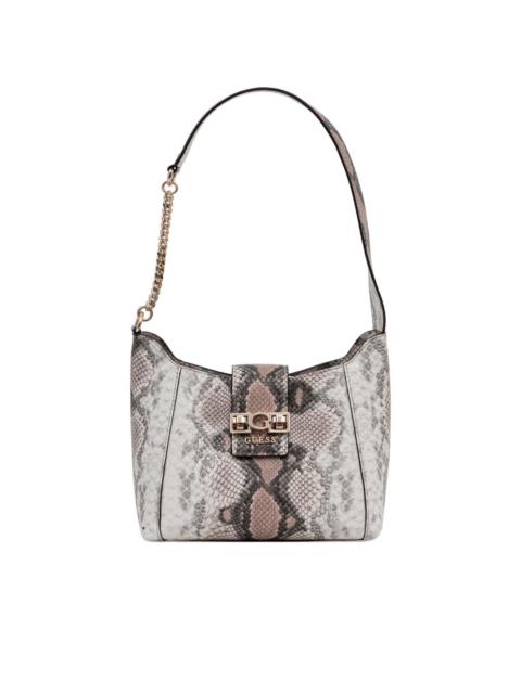 snake-effect chain tote bag