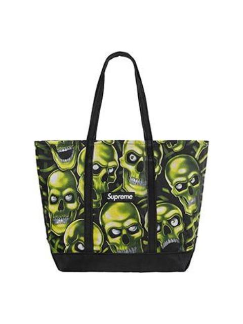 Supreme SS18 Skull Pile Denim Tote Bag 'Green' SUP-FW18-270
