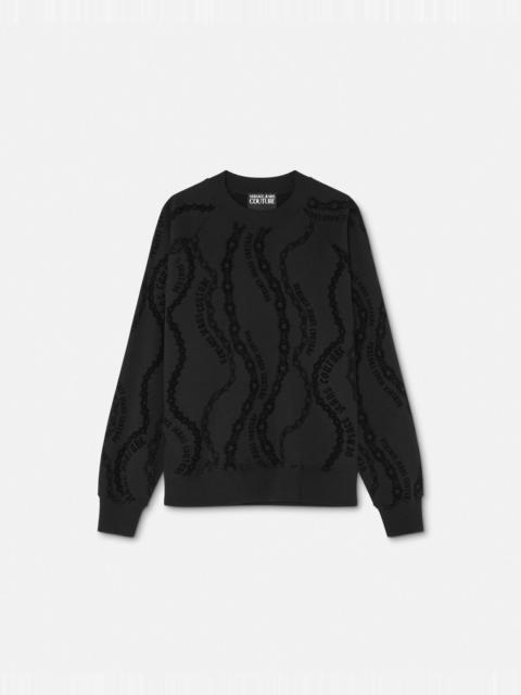 Chain Couture Relaxed-Fit Sweatshirt