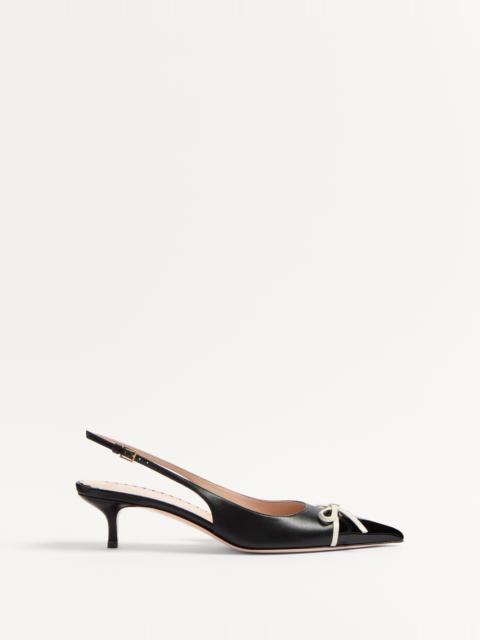 BEPOINTY SLINGBACK PUMP IN PATENT LEATHER AND KIDSKIN 45MM