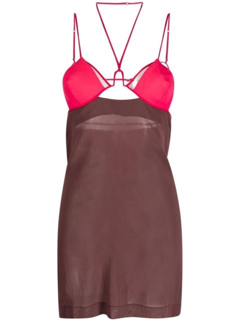 cut-out cotton minidress