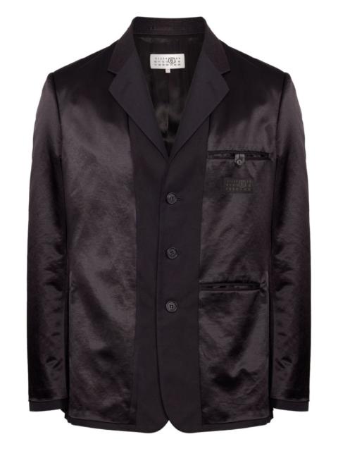 satin-finish blazer