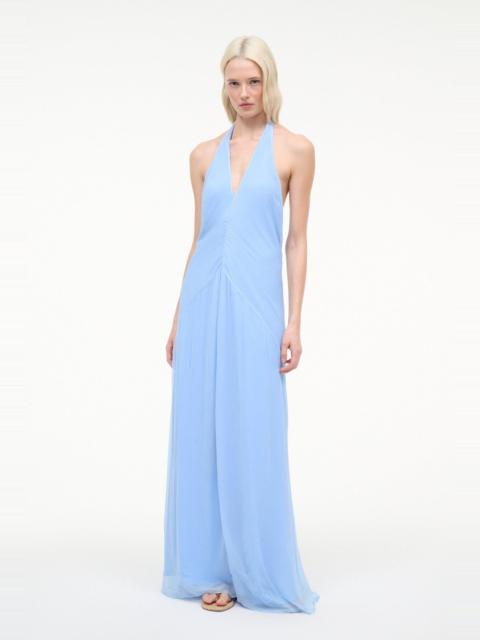 STAUD LUMA DRESS CLEAR BLUE