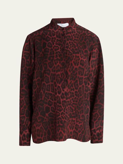 Ava Henley Leopard Print Blouse