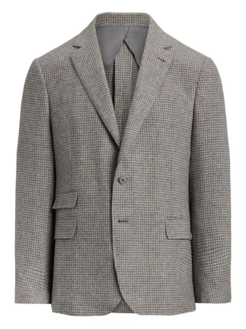 houndstooth single-breasted blazer