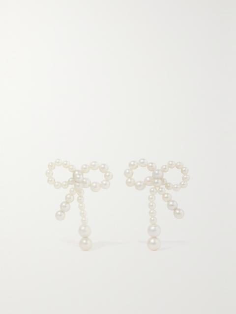 Rosette De Perles 14-karat Gold Pearl Earrings