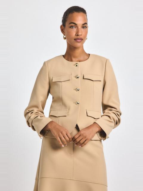 NOVESSA RUCHED SLEEVE JACKET