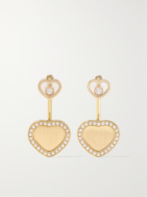 Happy Hearts 18-karat Gold Diamond Earrings