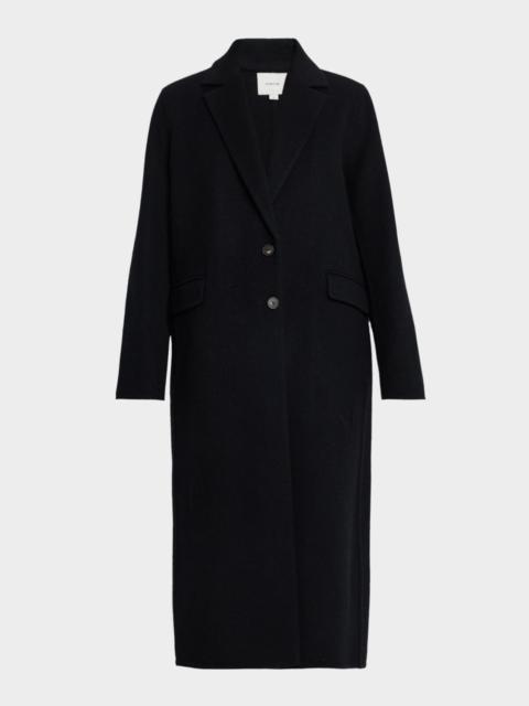 Cashmere-Wool Single-Breasted Coat