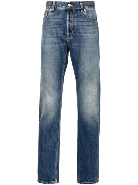 logo-print straight-leg jeans
