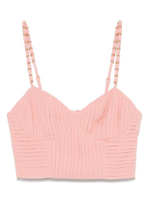 plissé-effect tank top